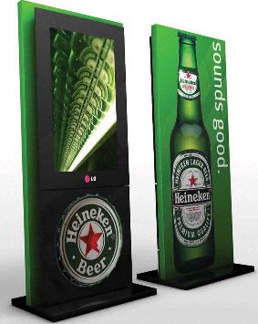 Totem pubblicitari a doppia facciata